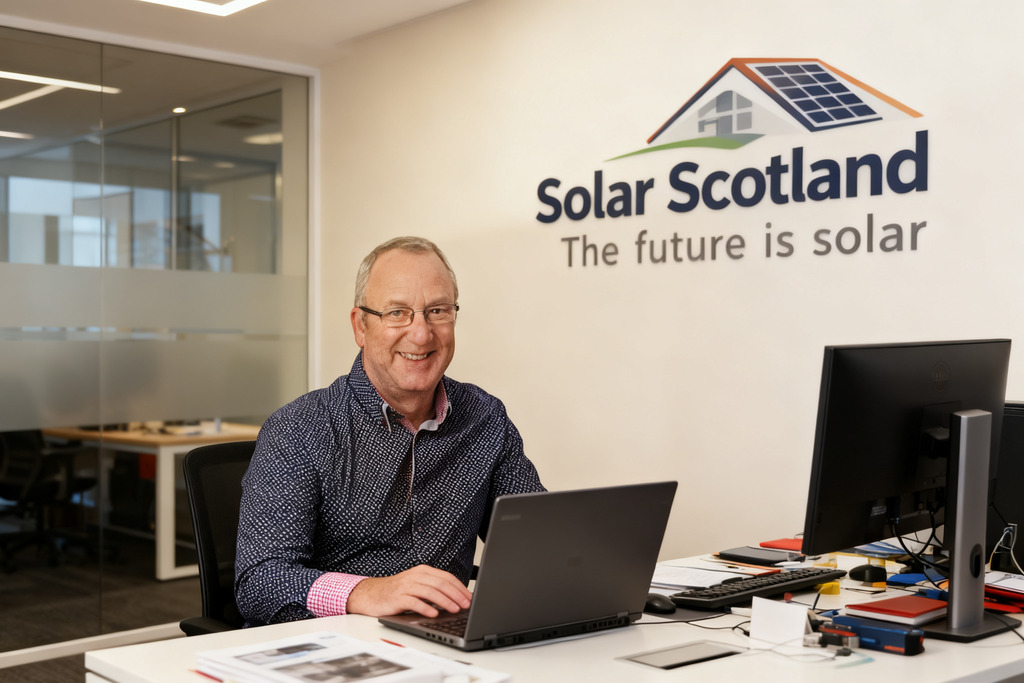 Tom Kinnaird, owner of Solar Scotland